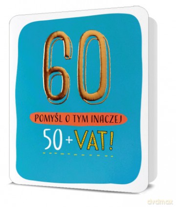 Karnet STAR 60-te urodziny niebieskie