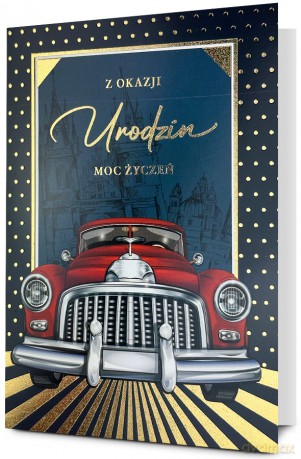 Karnet STAR Urodziny męskie, auto K.STAR-119