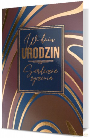 Karnet star Urodziny męskie, miedziane K.STAR-100