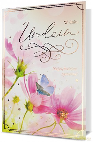 Karnet star Urodziny, kwiaty K.STAR-89