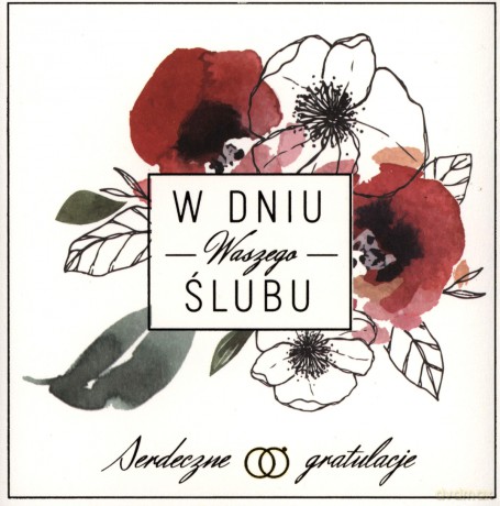 Karnet Ślub kwadrat S 0304