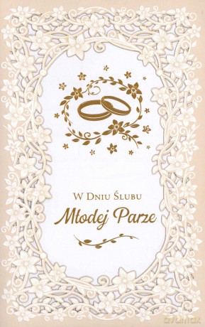 Karnet Ślub tłoczony SL 02