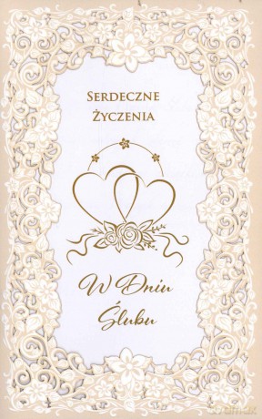 Karnet Ślub tłoczony SL 03