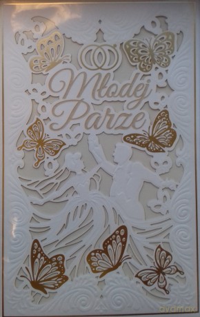 Karnet Ślub tłoczony SL 10