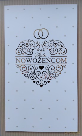 Karnet Ślub złocony (18,5x11cm) mix
