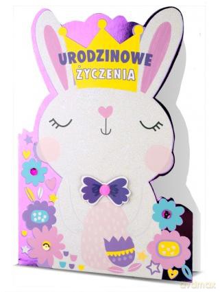 Karnet Urodzinowe życzenia królik HM200-1688