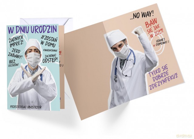 Karnet urodziny - W dniu urodzin #zostań w domu... - PP-2178