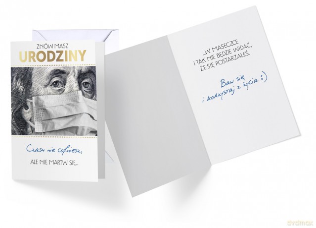 Karnet urodziny - Znów masz urodziny. Czasu nie cofniesz... - PP-2177
