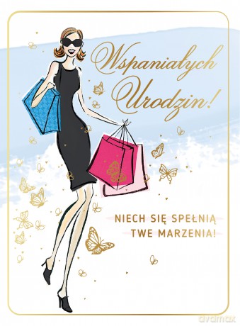 Karnet Urodziny kobiece Wspaniałych Urodzin UKK 102