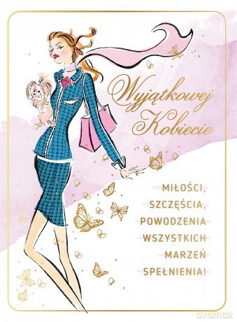Karnet Urodziny kobiece Wyjątkowej Kobiecie UKK 103