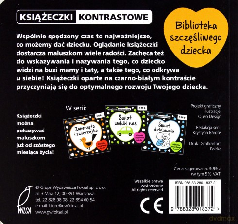 Nasze buzie. Książeczki kontrastowe [KSIĄŻKA]