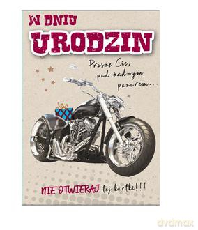 Karnet urodziny motor DK