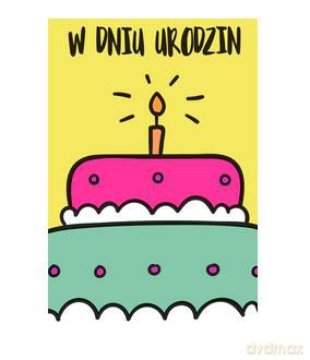 Karnet Urodziny neon NN-001