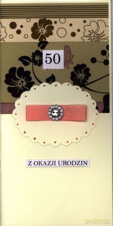 Karnet urodziny przesuwane DL RR MIX