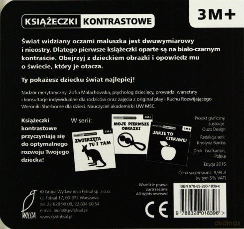 Zwierzęta wokół nas. Książeczki kontrastowe [KSIĄŻKA]