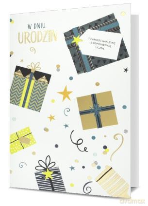 Karnet Urodziny z naklejką (18,20,30,40,50,60) HM200-1895