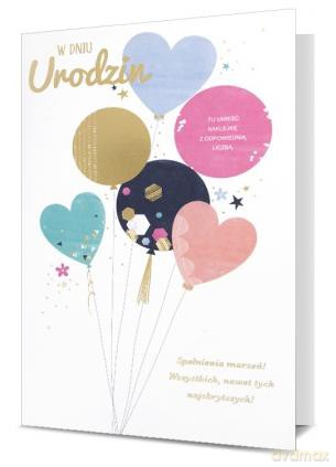 Karnet Urodziny z naklejką (18,25,30,40,50,60) HM200-1896