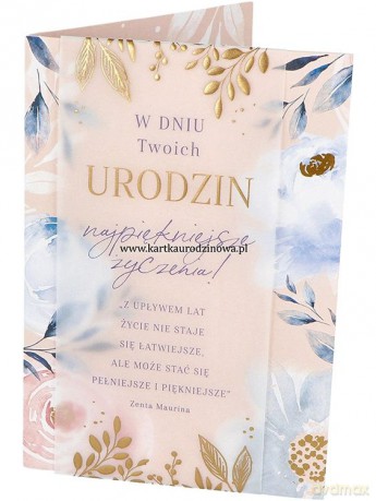 Karnet Urodziny, różowe HM100-1139