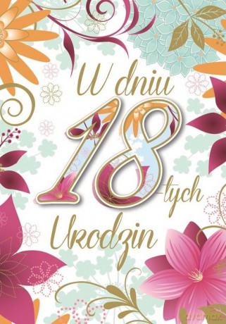 Karnet w dniu 18 urodzin DK-618
