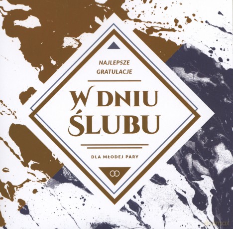 Karnet w dniu ślubu kwadrat S 0316