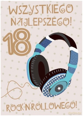 Karnet Wszystkiego najlepszego 18! Rock"n"Rollowego! DK-642