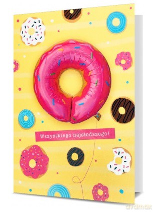 Karnet z balonem Donut K.BALLOON-17