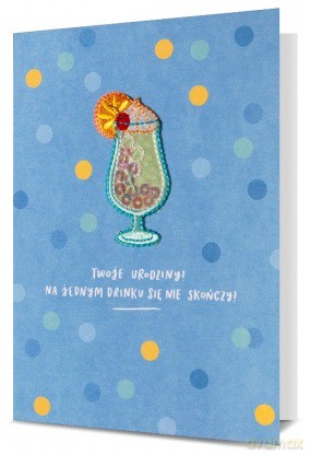 Karnet z naszywką - drink K.GIFT-192