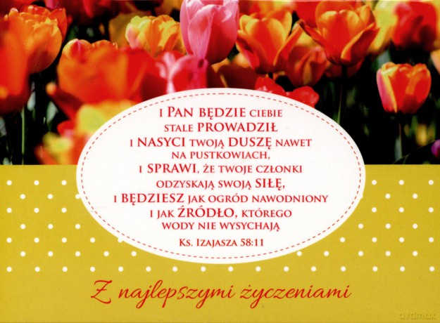 Kartka "Pan będzie Ciebie stale prowadził"