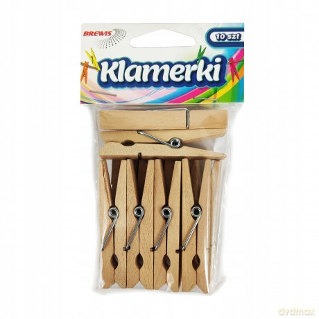 Klamerki ozdobne 6 cm naturalne SPN60
