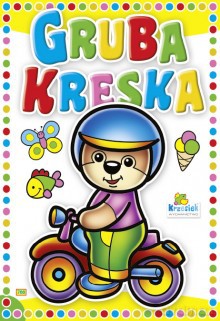 Kolorowanka gruba kreska - Miś na motorze (B5, 16 str.) Kolorowanka z grubym obrysem