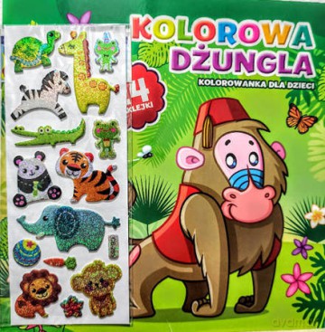 Kolorowanka Kolorowa dżungla 302