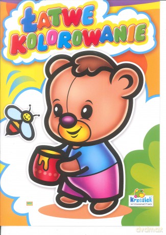Kolorowanka Łatwe kolorowanie A4 16str Miś