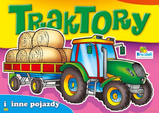 Kolorowanka. Traktory i inne pojazdy - Traktor z przyczepą (A4, 16 str.)