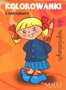 Kolorowanki dla najmłodszych z naklejkami - MAXI 8 [KSIĄŻKA]