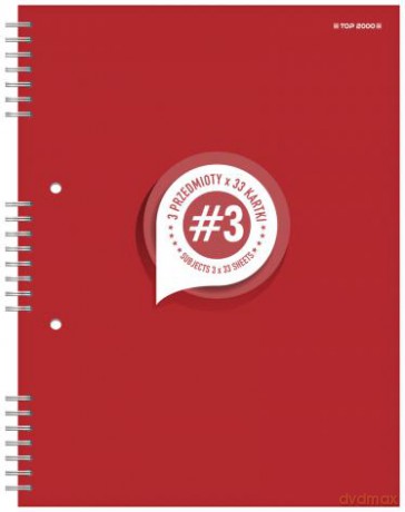 Kołozeszyt A5 100 kartek kratka podwójna spirala Student21 70g 3 przedmioty