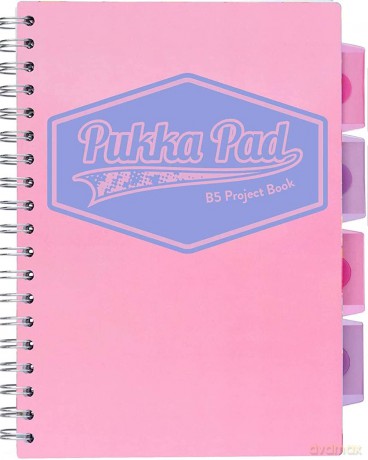 Kołozeszyt B5 Pukka Pastel Project Book linia różowy