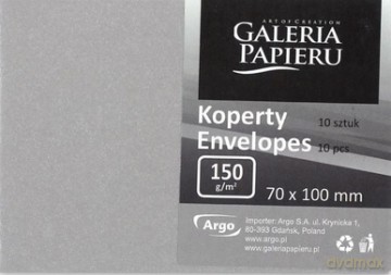 Koperta 70x100mm Pearl jasny srebrny 150g op.10szt