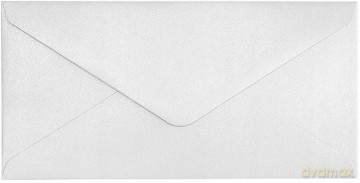 Koperta 80X160mm Pearl biały 150g 10szt op.