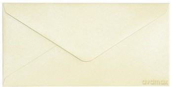 Koperta 80X160mm Pearl kremowy 150g 10szt op.