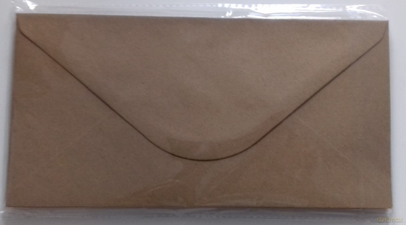 Koperta DL Kraft ciemnobeżowy 120g/m2 op/10szt. 280122