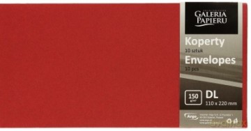 Koperta DL Pearl czerwony 150g/m2 op/10szt. 280138