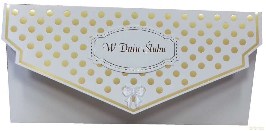 Koperta upominkowa Ślub złota lub srebrna 20x10cm, mix