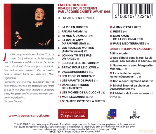 Edith Piaf: La Vie En Rose (Best Of Early Years) [CD]