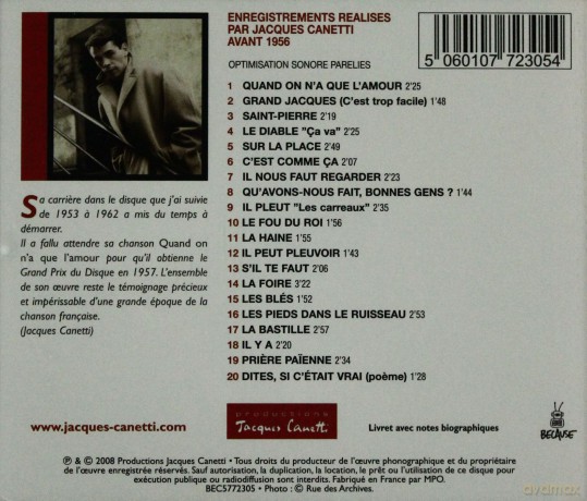 Jacques Brel: Quand On N'a Que L'amour (Best Of Early Years) [CD]