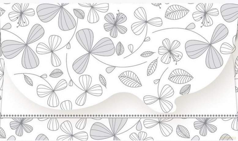 Koperty KP01 białe graficzne 15x9cm 5 wzorów op.20szt. KP01_OGGR_814
