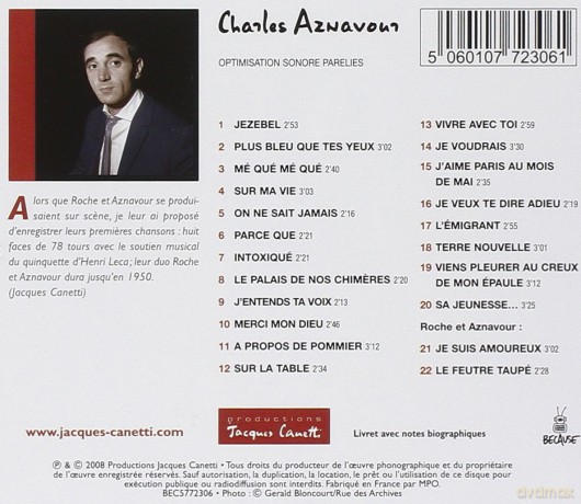 Charles Aznavour: Sur Ma Vie (Best Of Early Years) [CD]