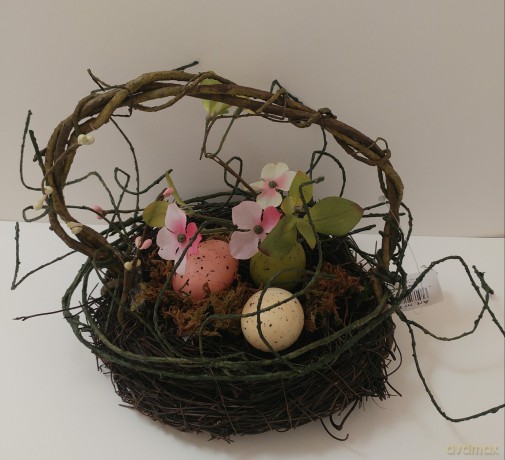 Koszyk z dekoracją 19x21x19cm (85948)