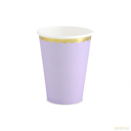 Kubeczki liliowy, 220ml, op.6szt