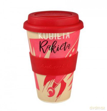 Kubek bambusowy "kobieta rakieta"