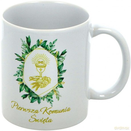 Kubek Komunia święta - wianek kielich